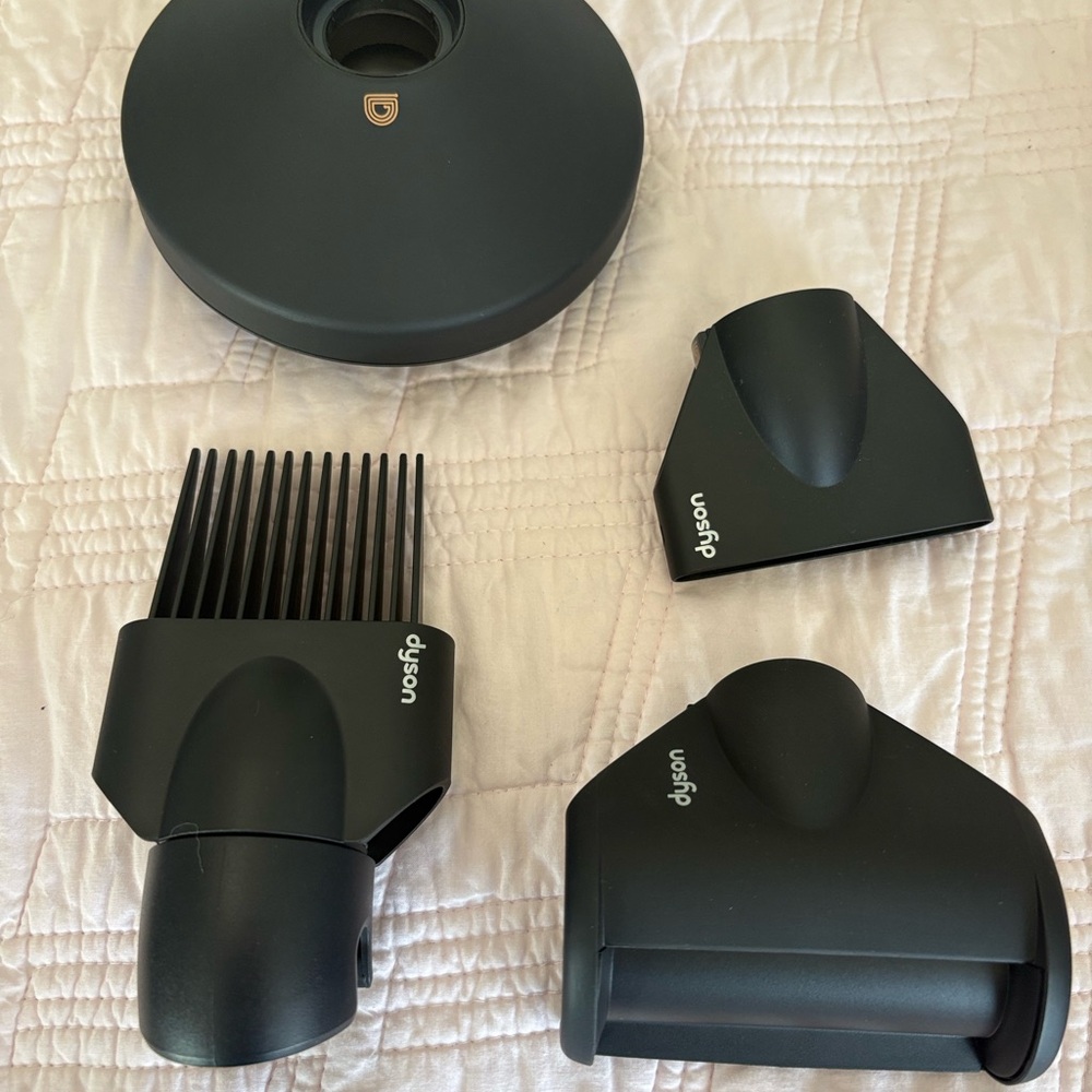 Dyson Black Hair Dryer Attachment Set NEW